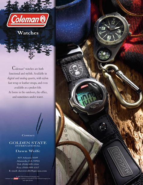 Coleman Watch ad